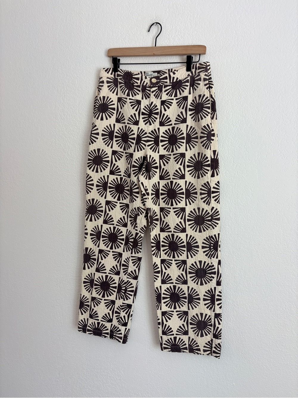Thinking Mu Boho High Rise Wide Leg Pants (L)