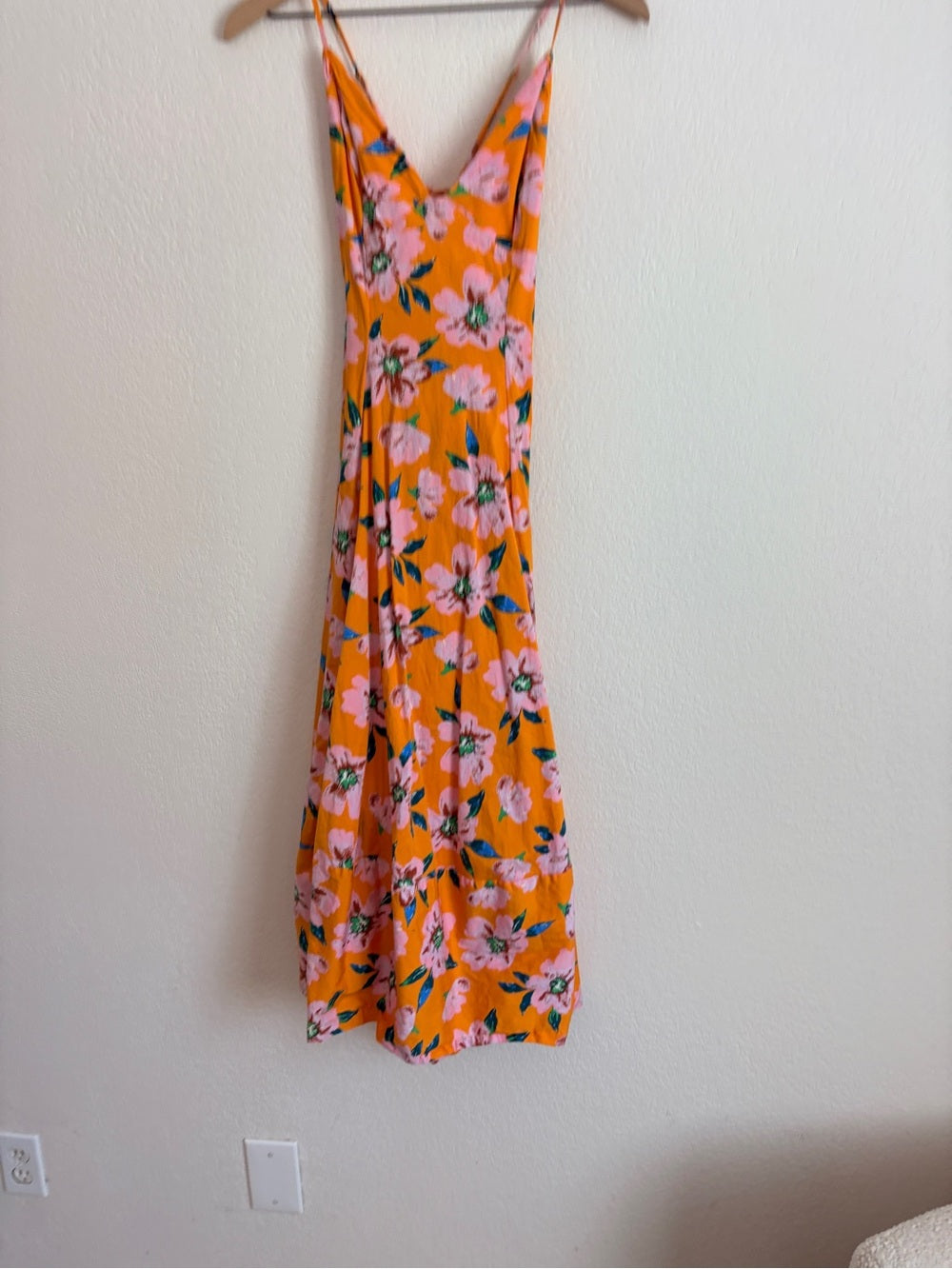 Free People Finer Things Printed Summer Floral Tie-Back Sundress (S)