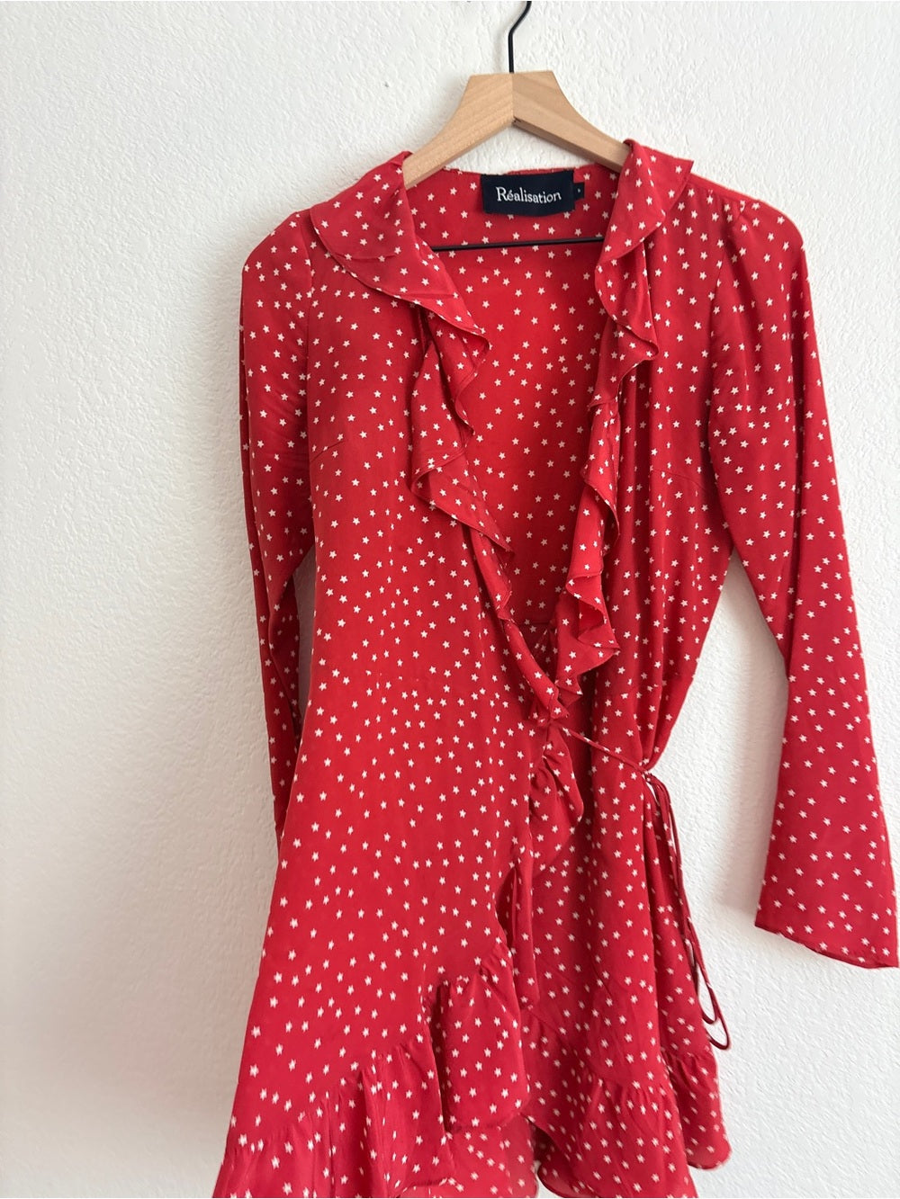Realisation Par Silk Polka Dot Red Dress (S)