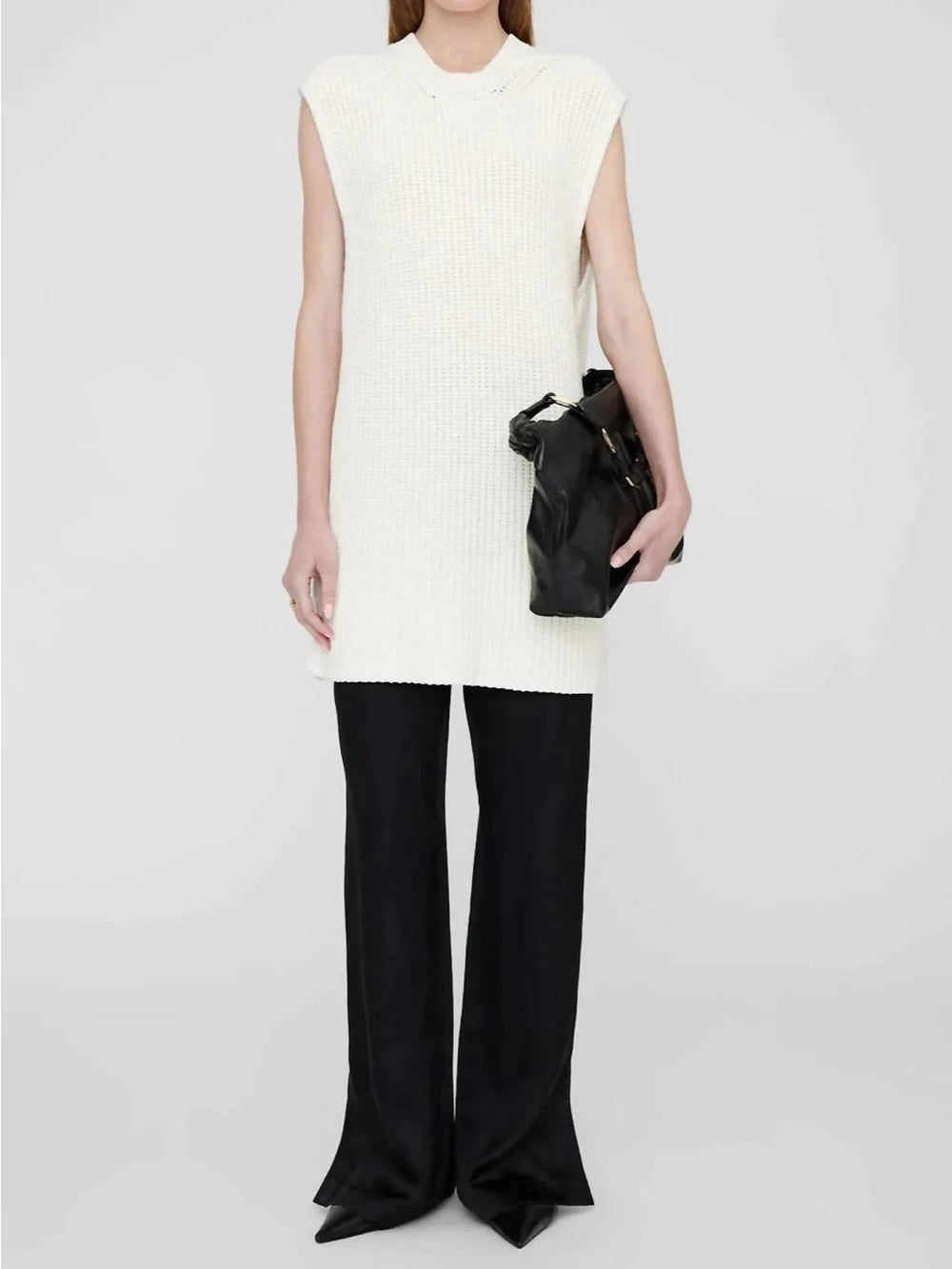 NWT Anine Bing Cable Knit Olivier Sweater in Ivory (M)