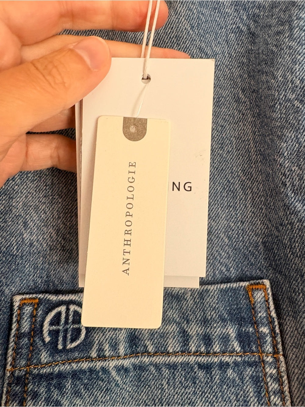 NWT Anine Bing Tulah Short-Sleeve Denim Dress (M)