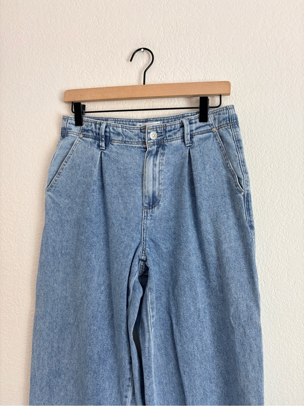 Paige Bella Pleated Trouser Jeans 100% Soft Cotton (26)