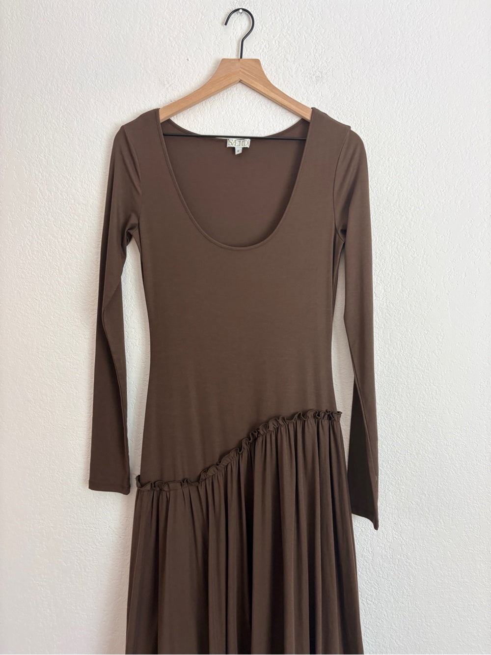 Saemdi Jeanette Chocolate Drop-Waist Midi Dress (M)