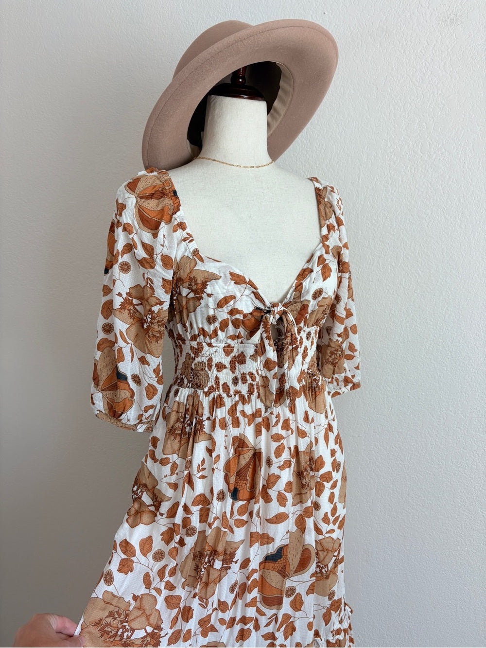 Anthropologie Tiered Floral Maxi Dress (S)