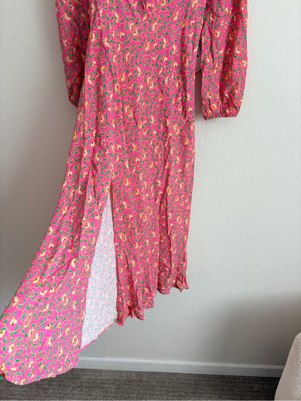 RIXO Olimani tie-detailed floral-print crepe de chine midi (4)