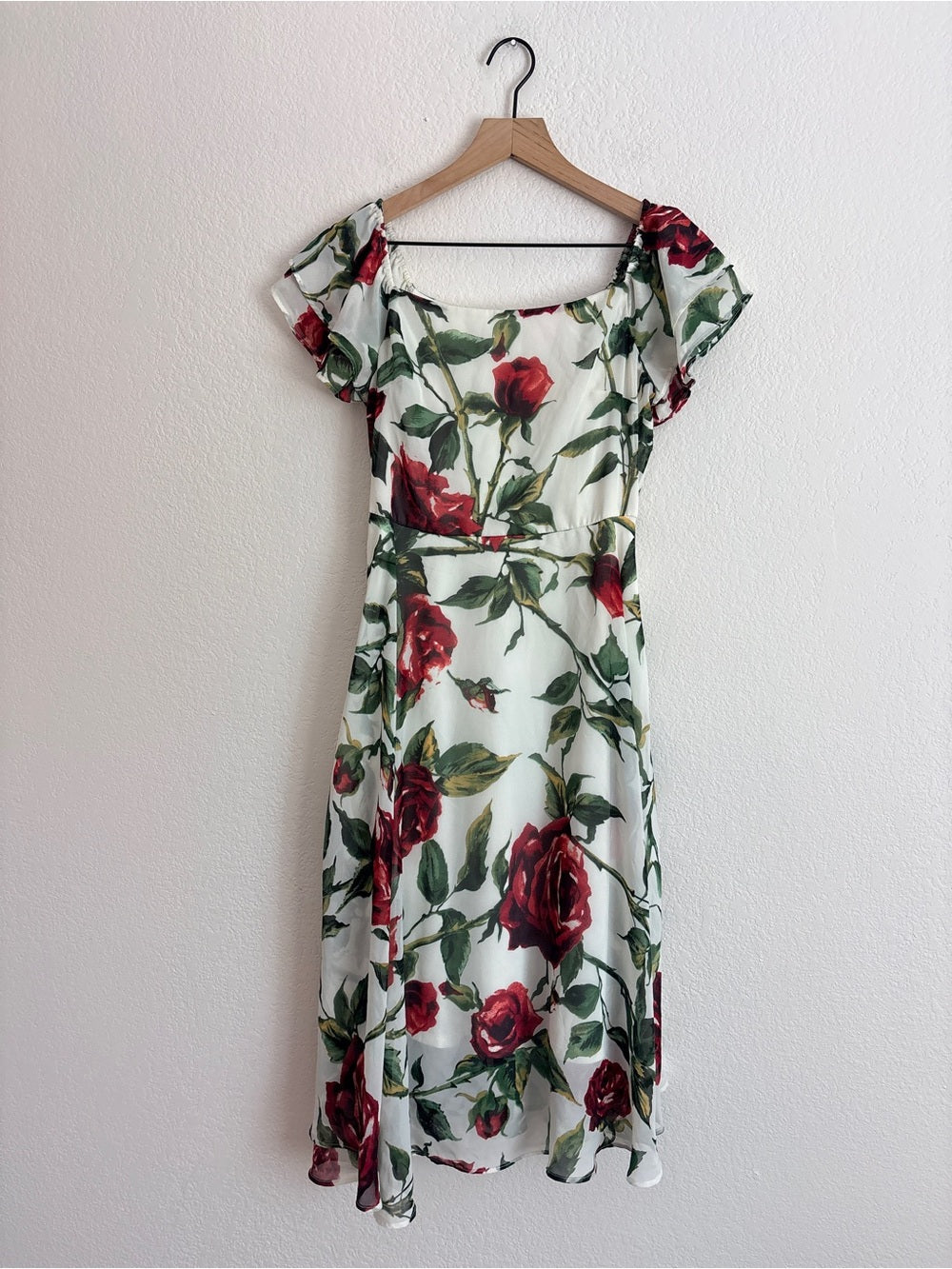 Betsey Johnson Tea Length Rose Cocktail Dress (2)