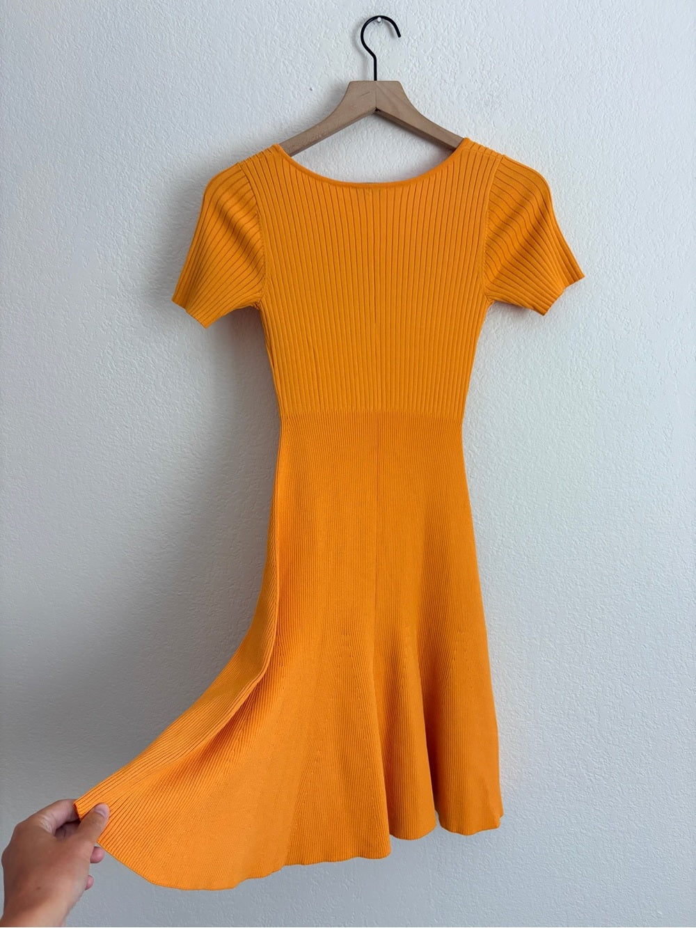 NWT Sandro Synn Fit and Flare Ribbed Sweater Mini Dress (S)