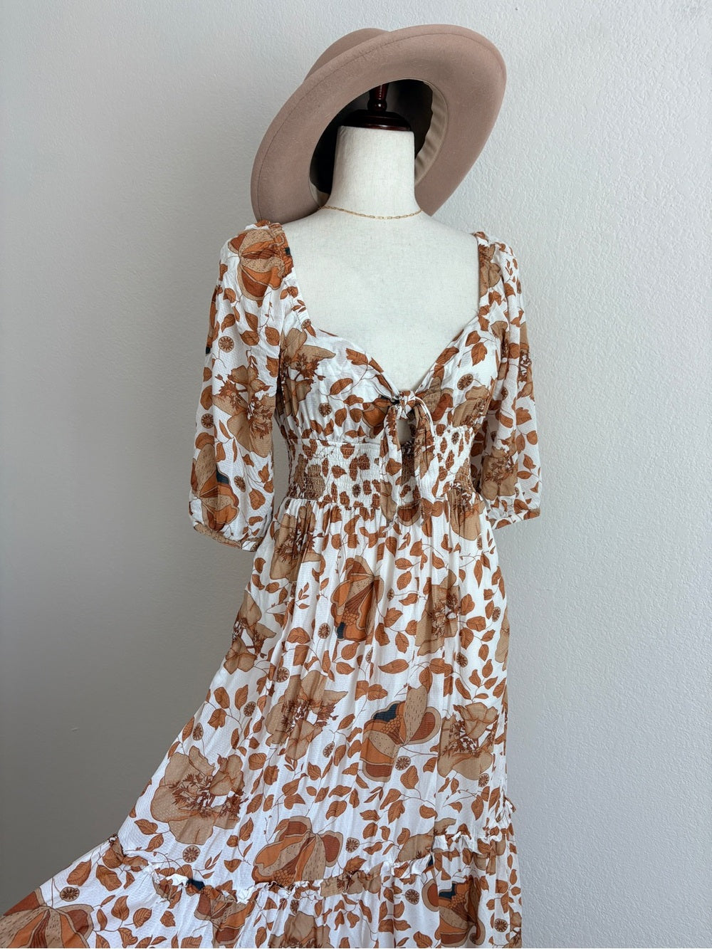 Anthropologie Tiered Floral Maxi Dress (S)