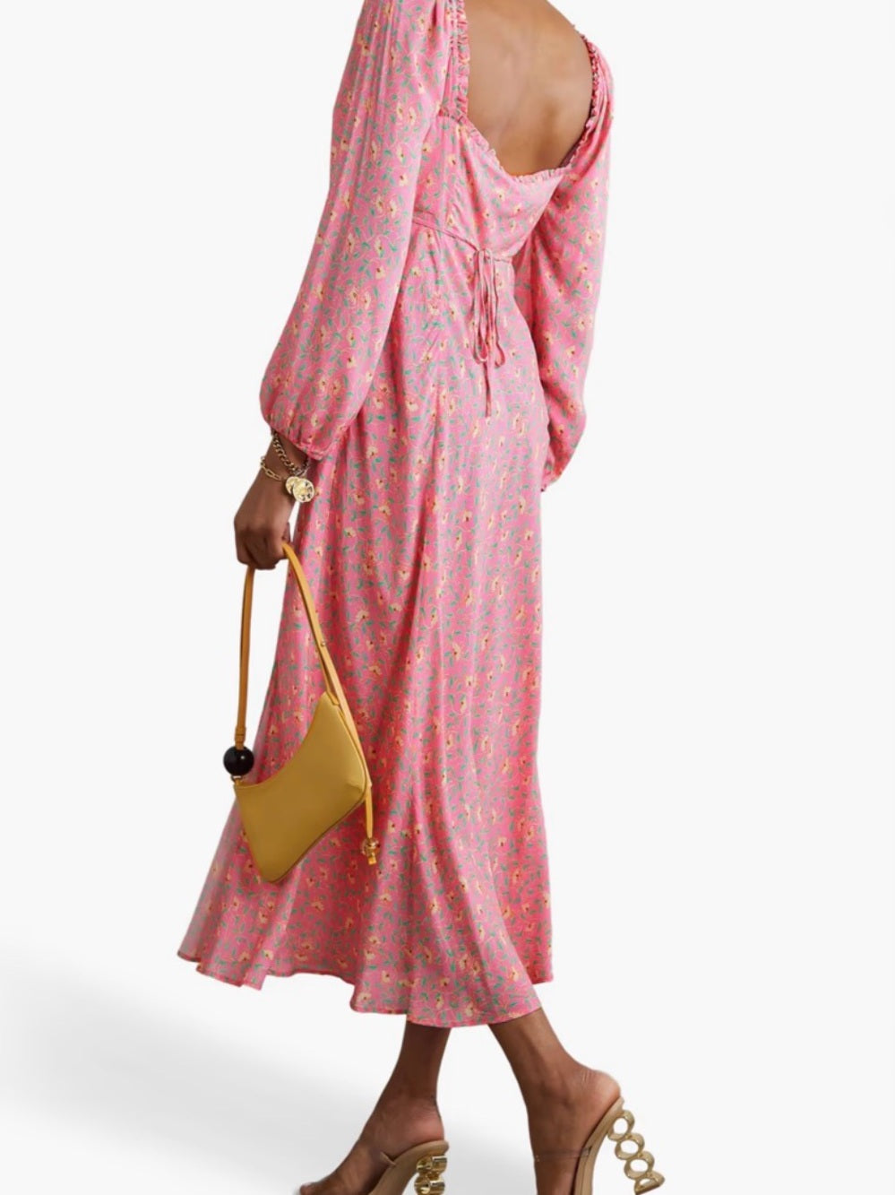 RIXO Olimani tie-detailed floral-print crepe de chine midi (4)
