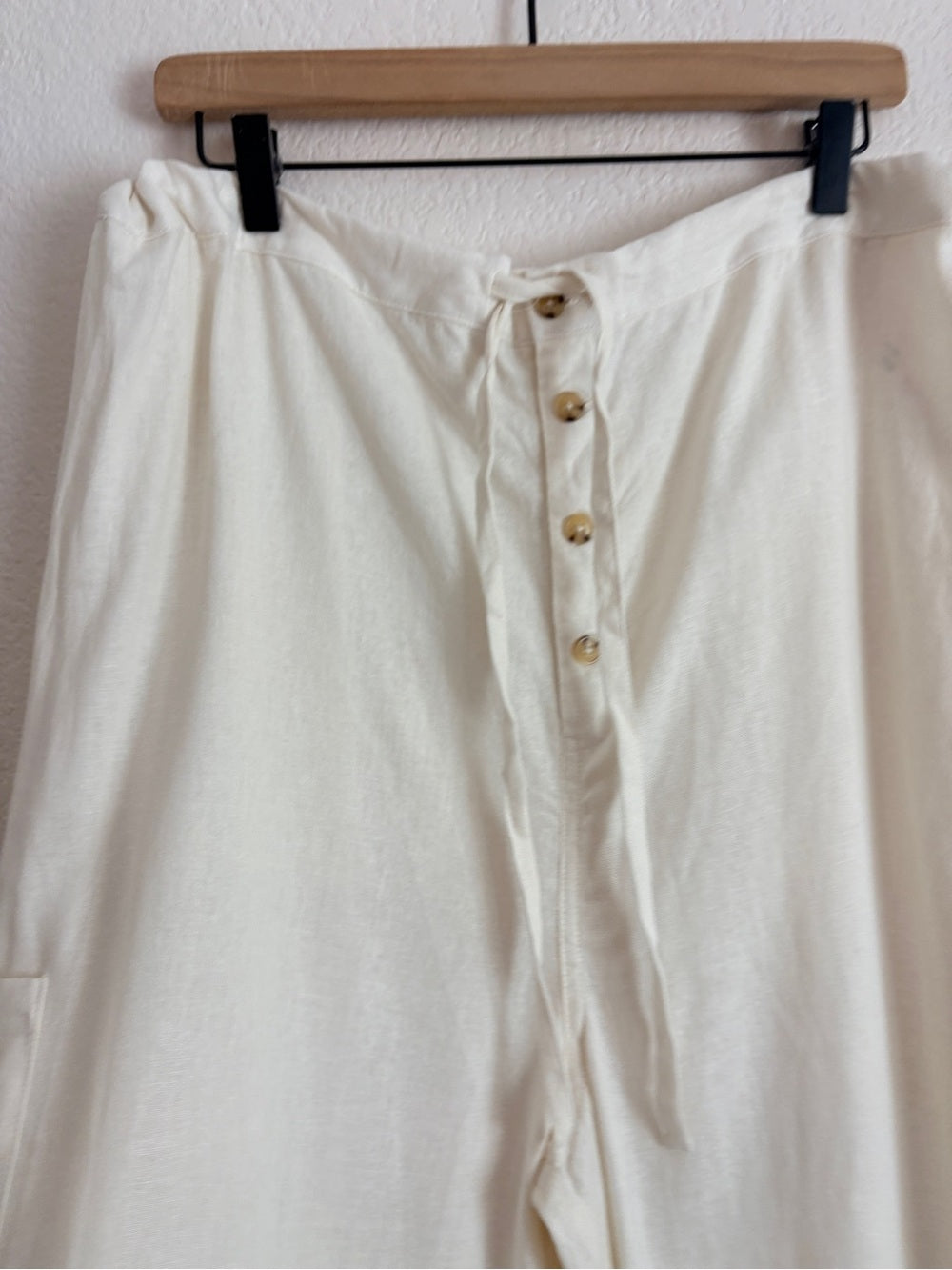 Celandine Linen Oversized Wide Leg Fisherman Pants (M)