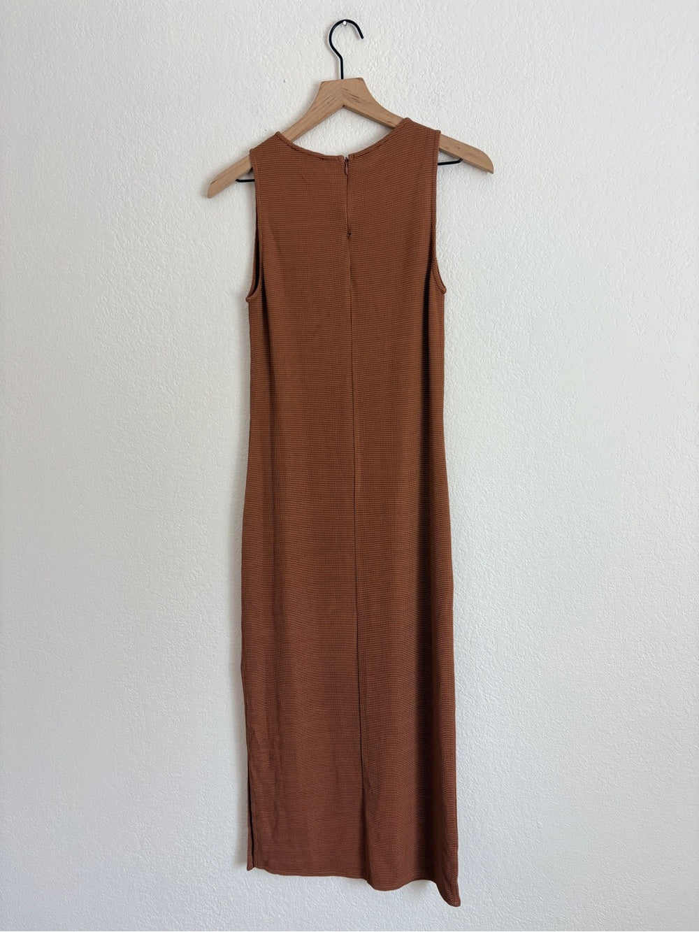 NWT Anine Bing Savannah Waffle Dress in Terra Cotta (S)