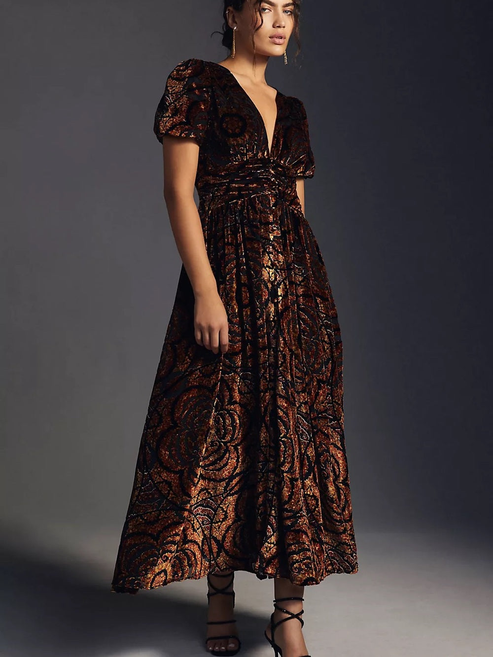 Anthropologie Catalina Burnout Velvet Dress (2)