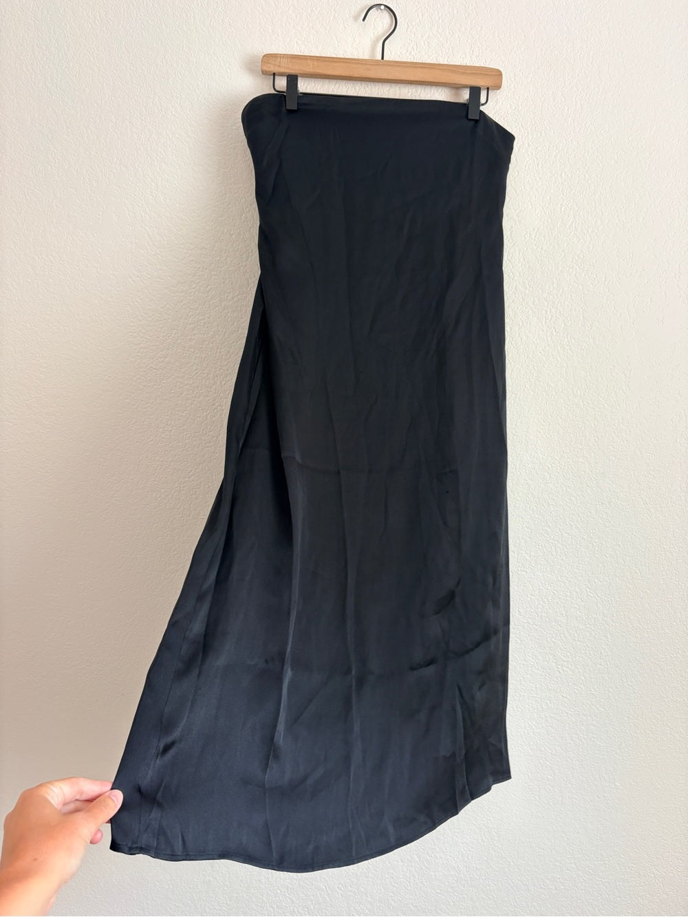 NWT Anine Bing Silk Black Megan Strapless Dress (L)