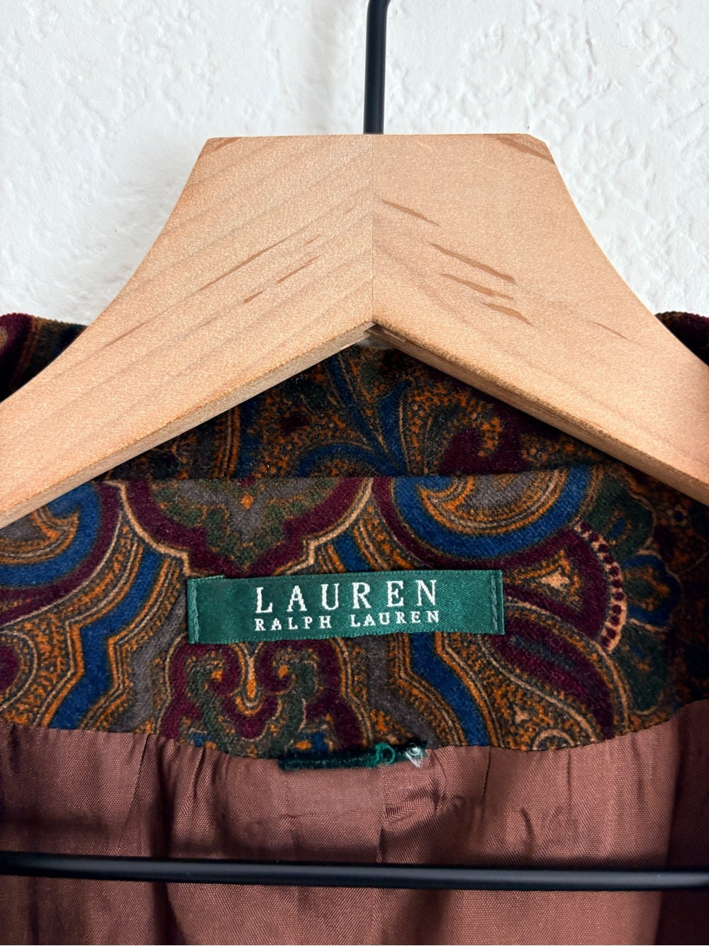 Lauren Ralph Lauren Women's Paisley Velvet Blazer (L)