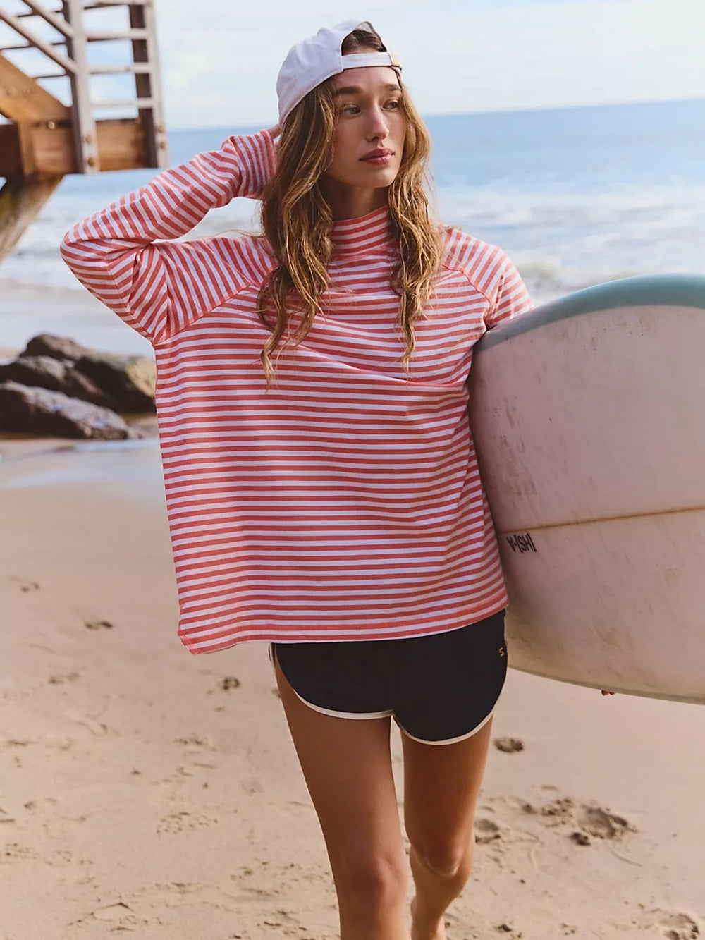 Free People Movement Stripe Restoration Tee (S)