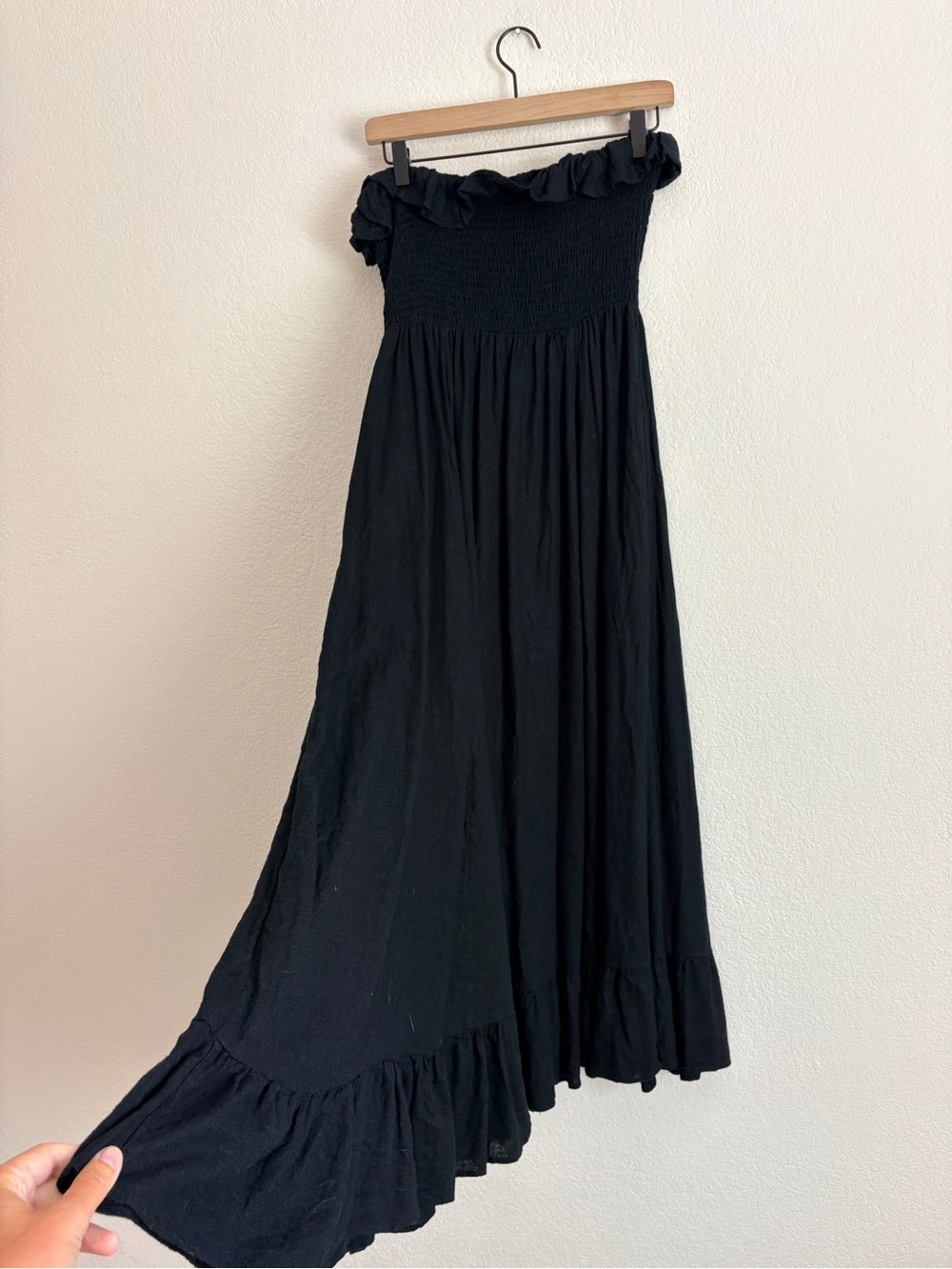 Free People Lush Life Linen Strapless Maxi Dress (M)