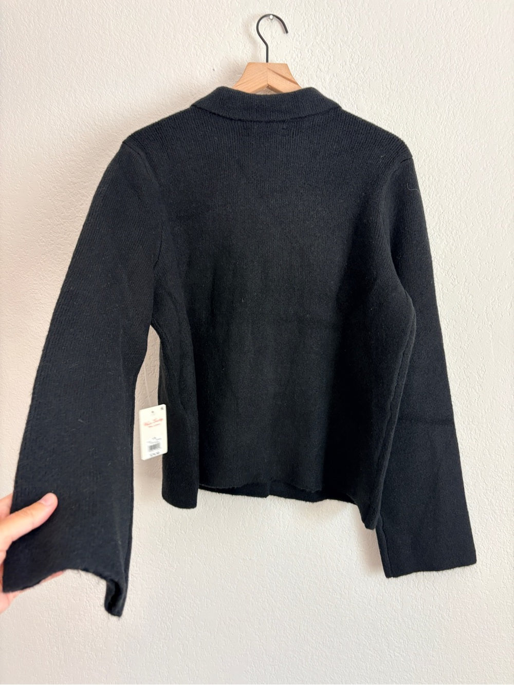 NWT Lucky Brand Black Shacket Light Jacket Sweater (L)