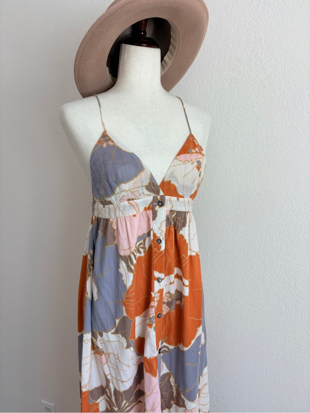 Joie Unique Cotton Maxi Floral Dress (XS)