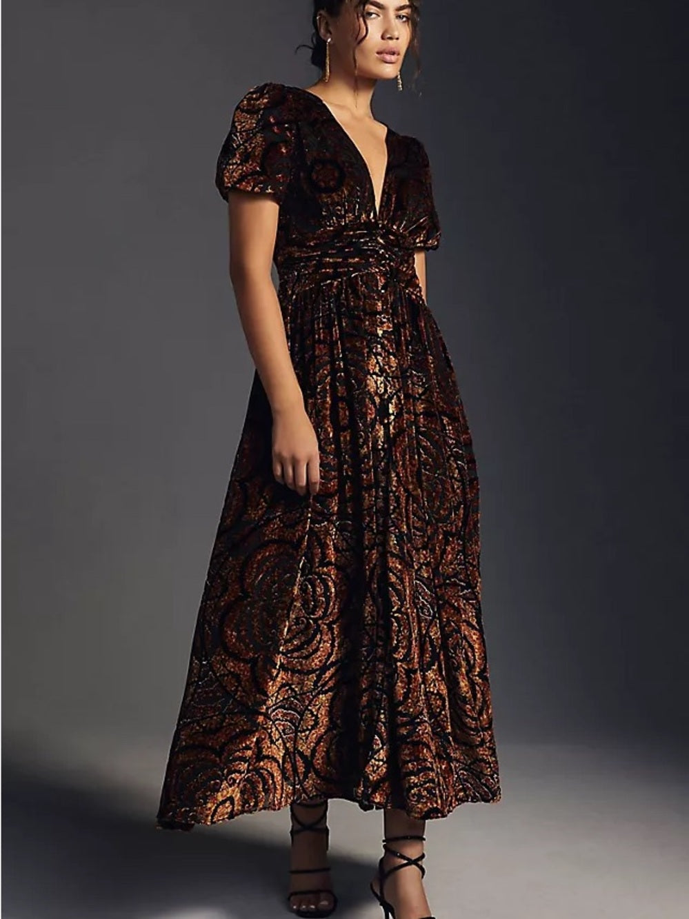 Anthropologie Catalina Burnout Velvet Dress (2)