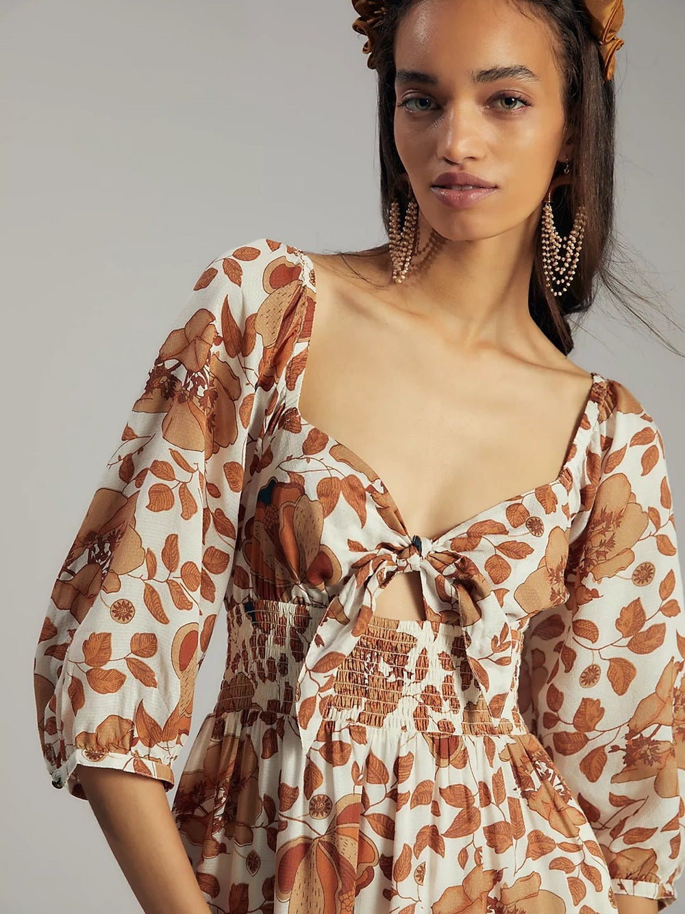 Anthropologie Tiered Floral Maxi Dress (S)