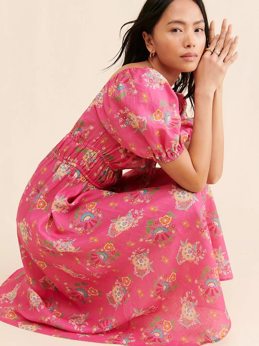 Spell & The Gypsy Solstice Linen Soiree Dress (M)