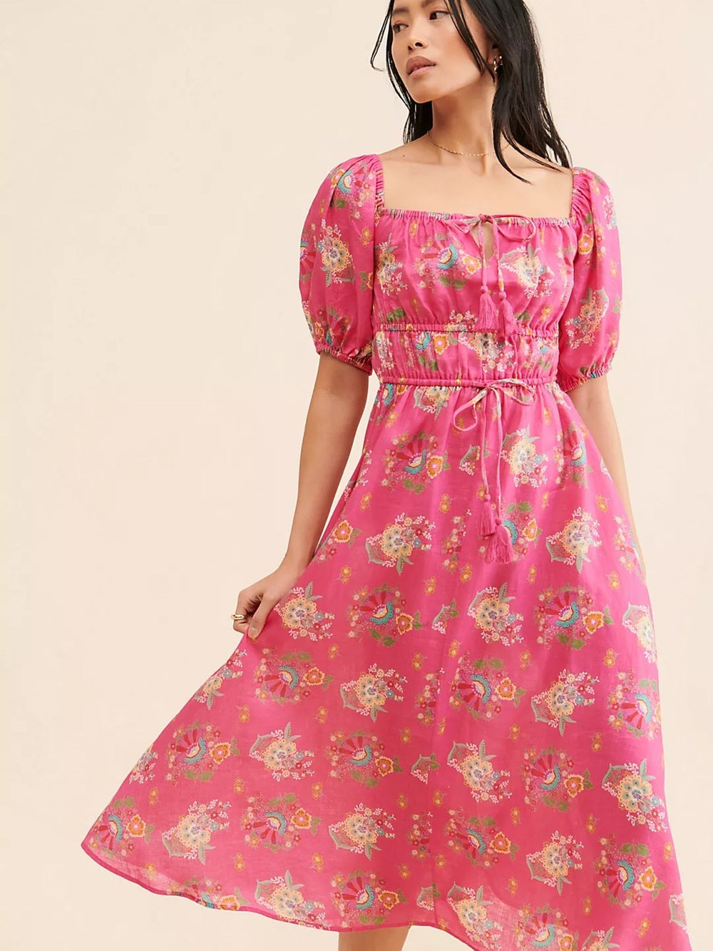 Spell & The Gypsy Solstice Linen Soiree Dress (M)