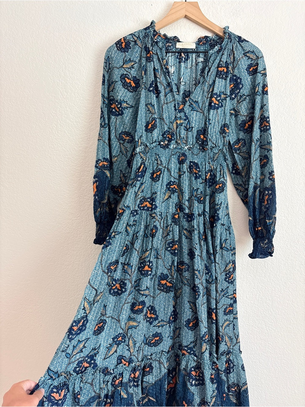 Ulla Johnson Katerina Puff-Sleeve Printed Midi Dress (M)