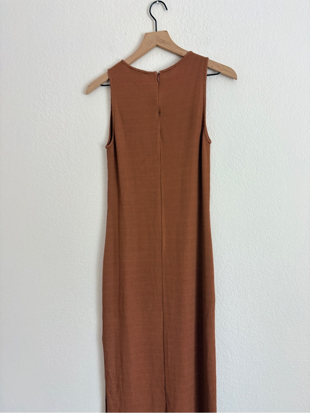 NWT Anine Bing Savannah Waffle Dress in Terra Cotta (S)