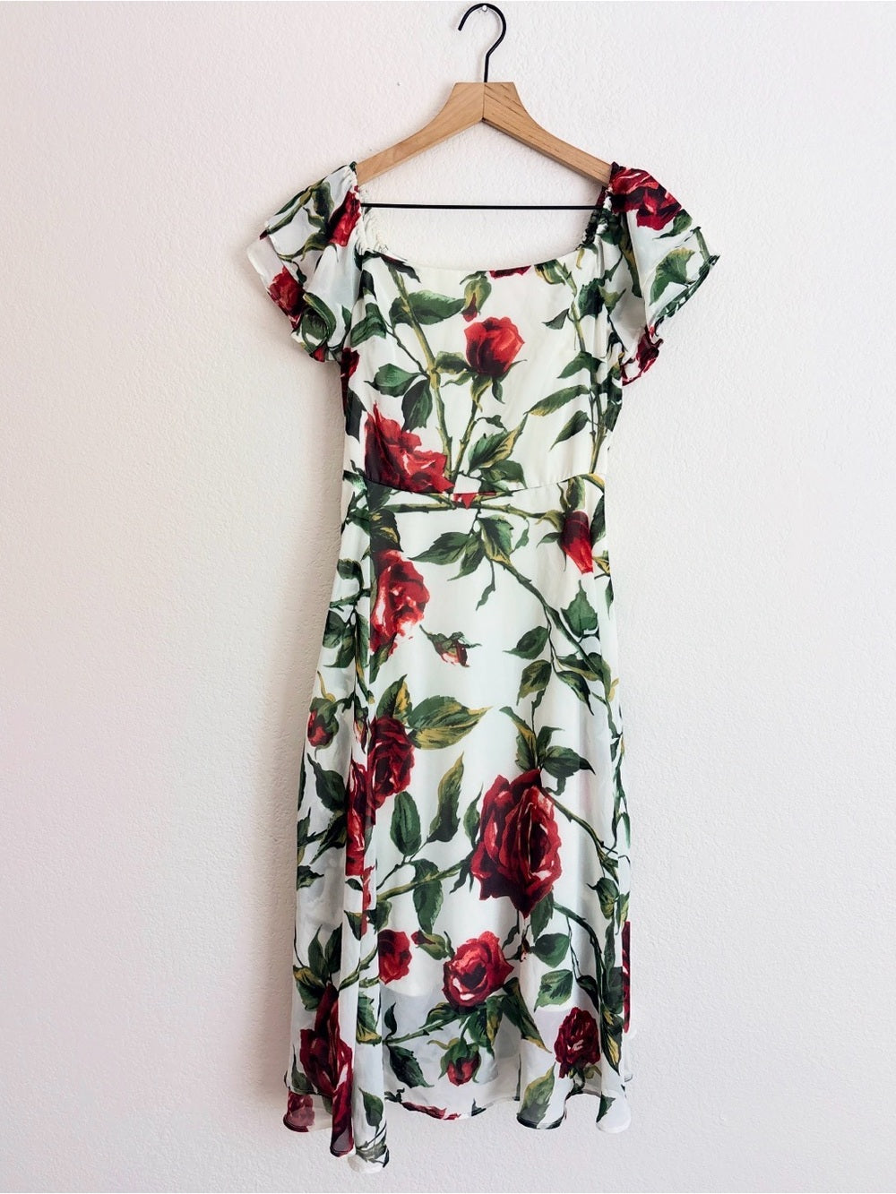 Betsey Johnson Tea Length Rose Cocktail Dress (2)
