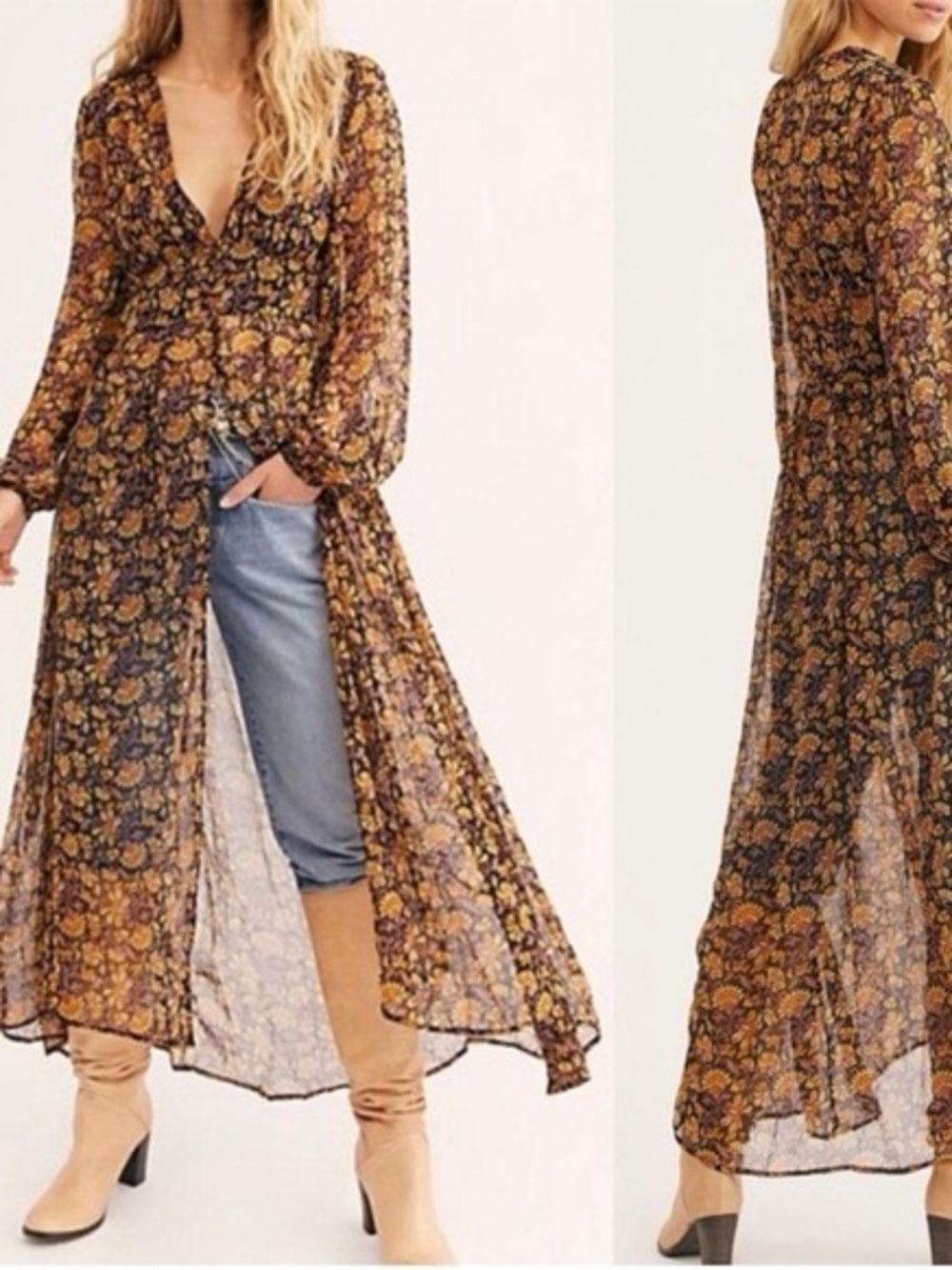 Free People Valerie Duster in Honeysuckle (XS)