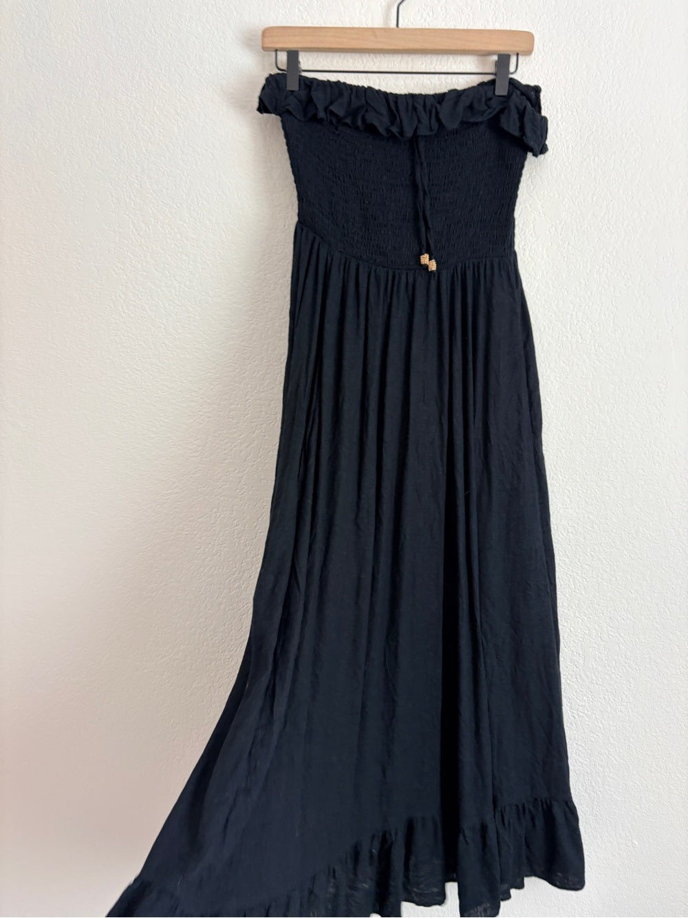 Free People Lush Life Linen Strapless Maxi Dress (M)