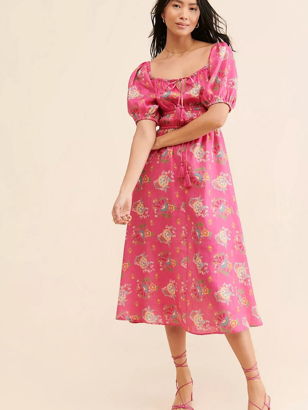 Spell & The Gypsy Solstice Linen Soiree Dress (M)