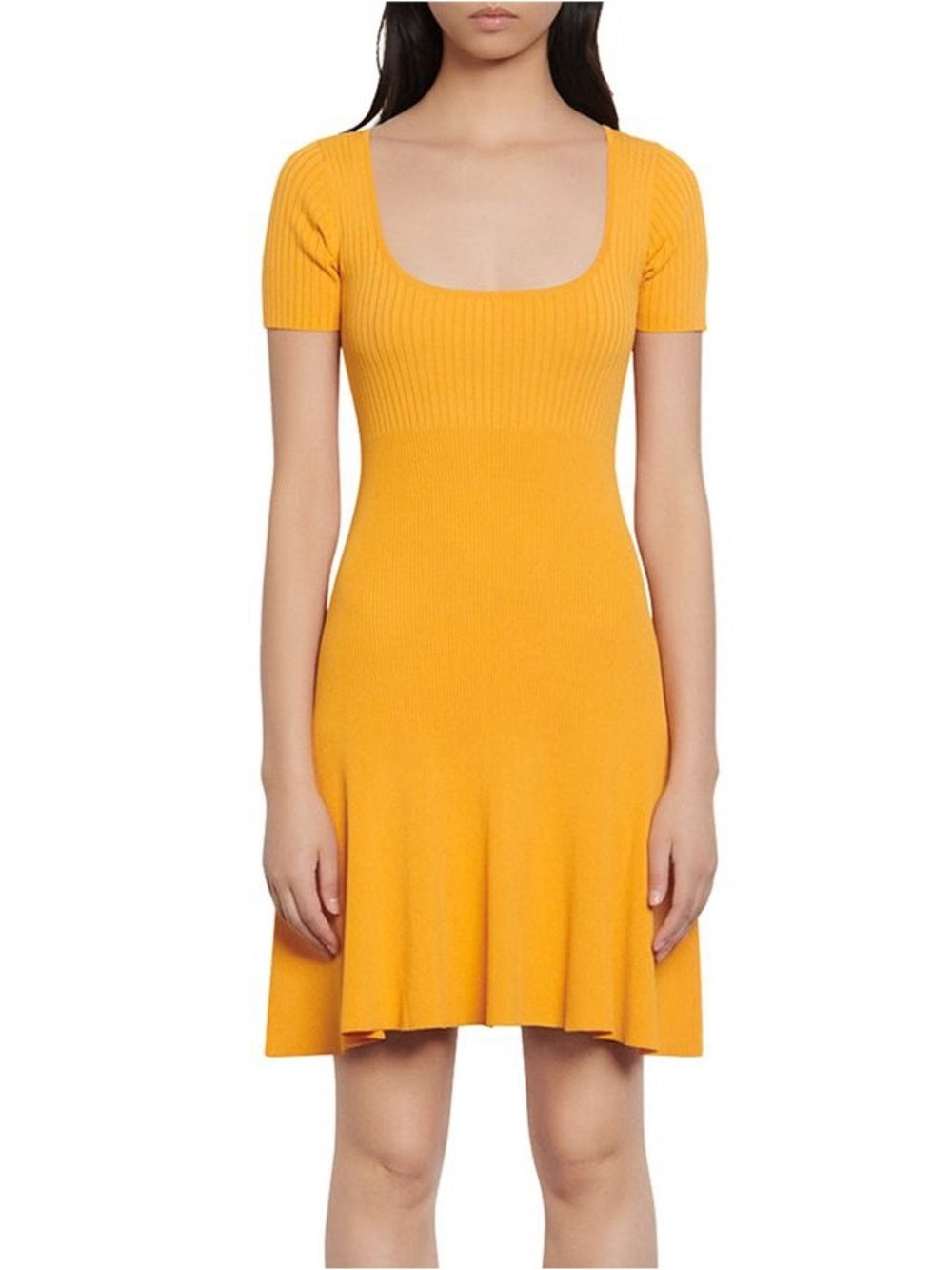 NWT Sandro Synn Fit and Flare Ribbed Sweater Mini Dress (S)