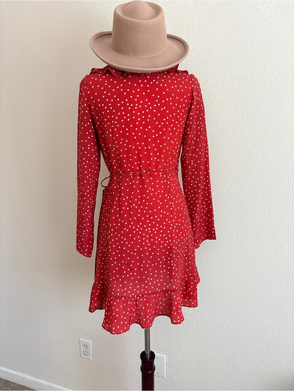 Realisation Par Silk Polka Dot Red Dress (S)