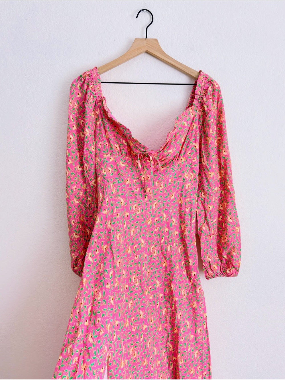 RIXO Olimani tie-detailed floral-print crepe de chine midi (4)