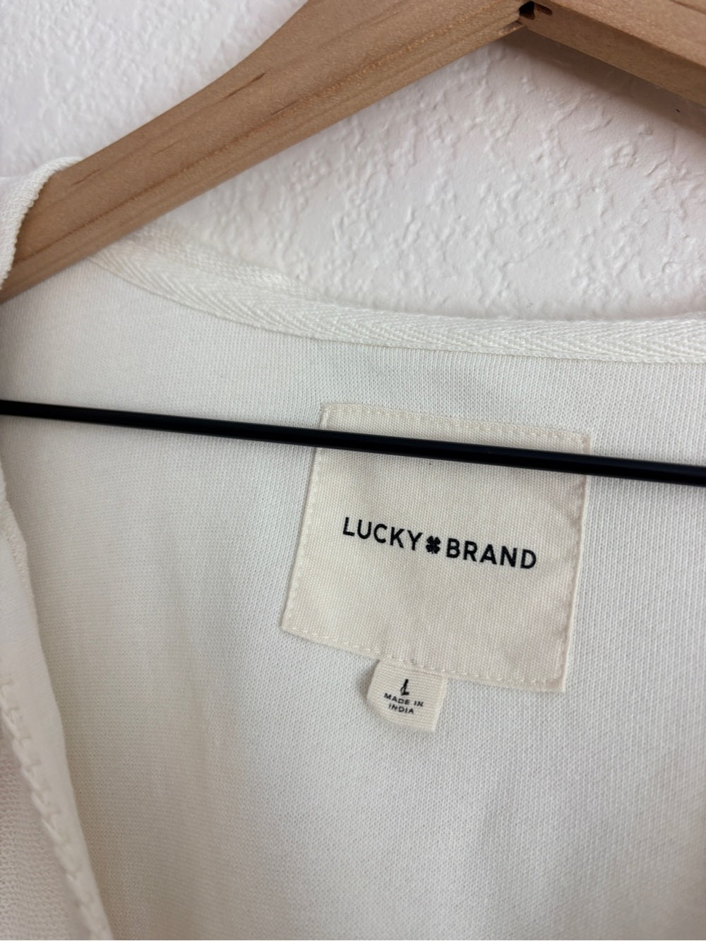 NWT Lucky Brand Crochet Trim Baja Hoodie