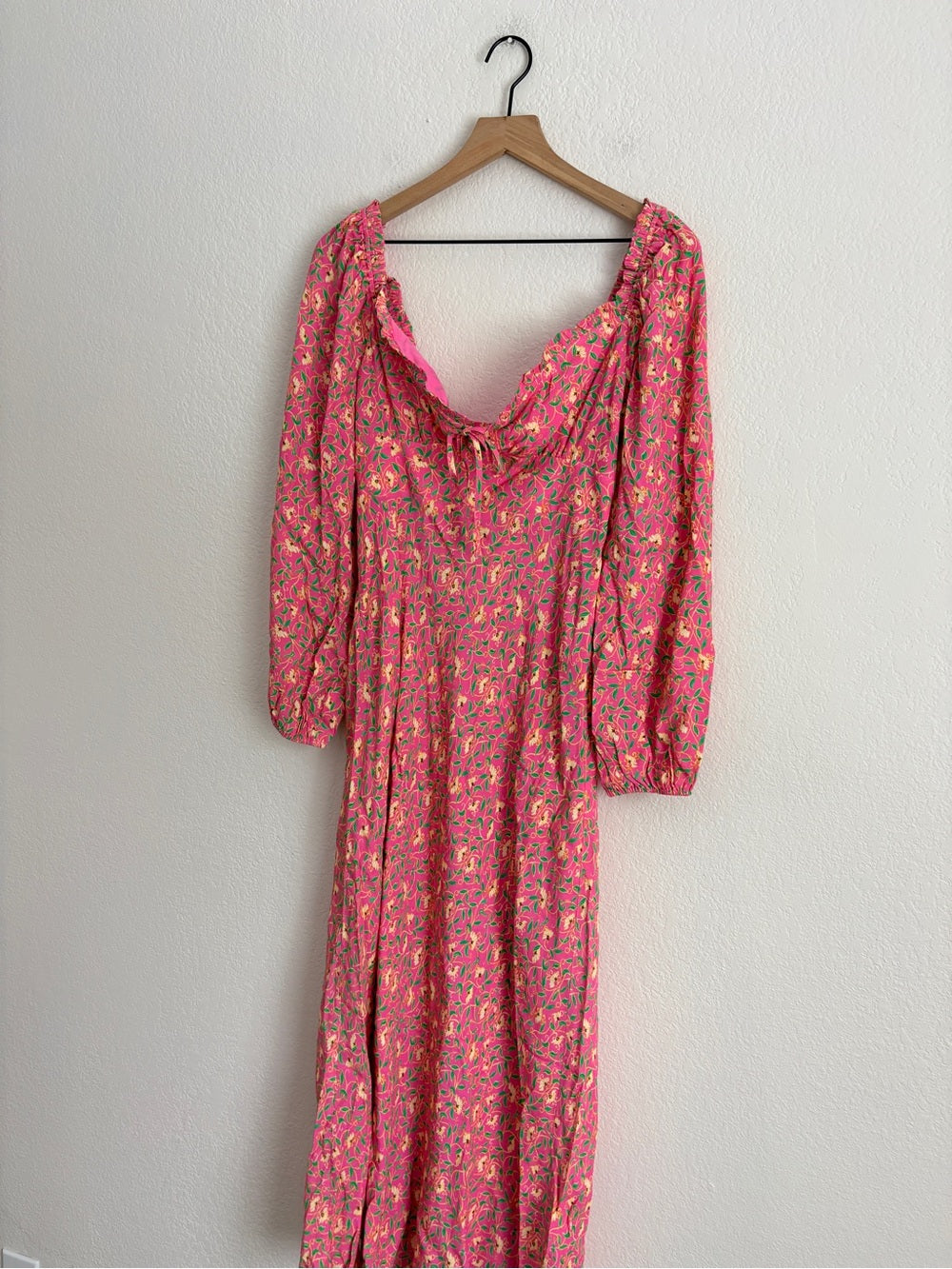 RIXO Olimani tie-detailed floral-print crepe de chine midi (4)