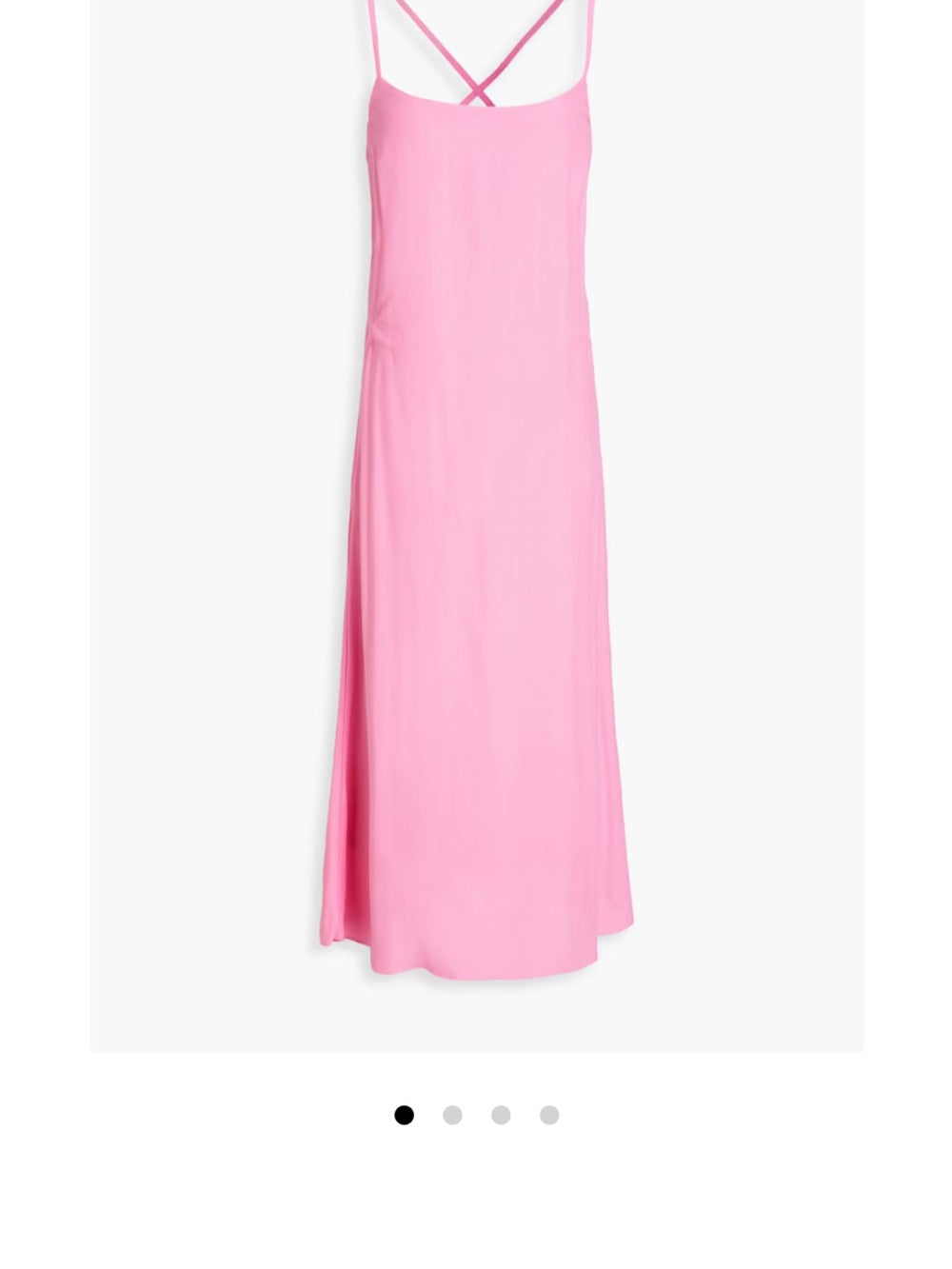 Melissa Obadash Primrose lace-up crepe midi dress in Bubblegum Pink (M)