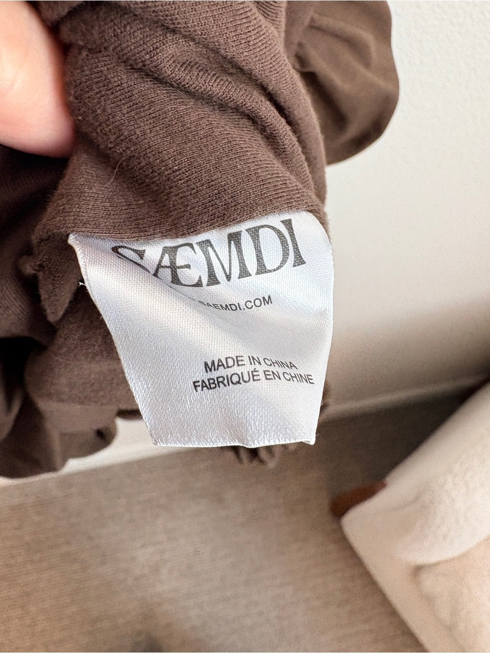 Saemdi Jeanette Chocolate Drop-Waist Midi Dress (M)