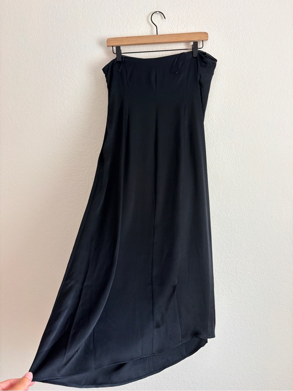 NWT Anine Bing Silk Black Megan Strapless Dress LBD Little Black Dress (L)