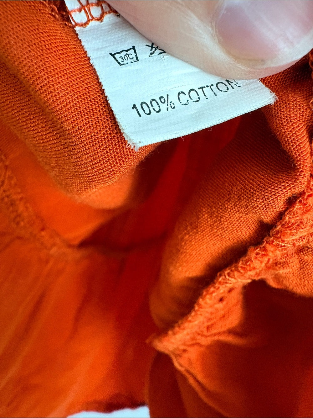 Boutique Tangerine Orange Smocked Tiered Puff Sleeve Dress (S)
