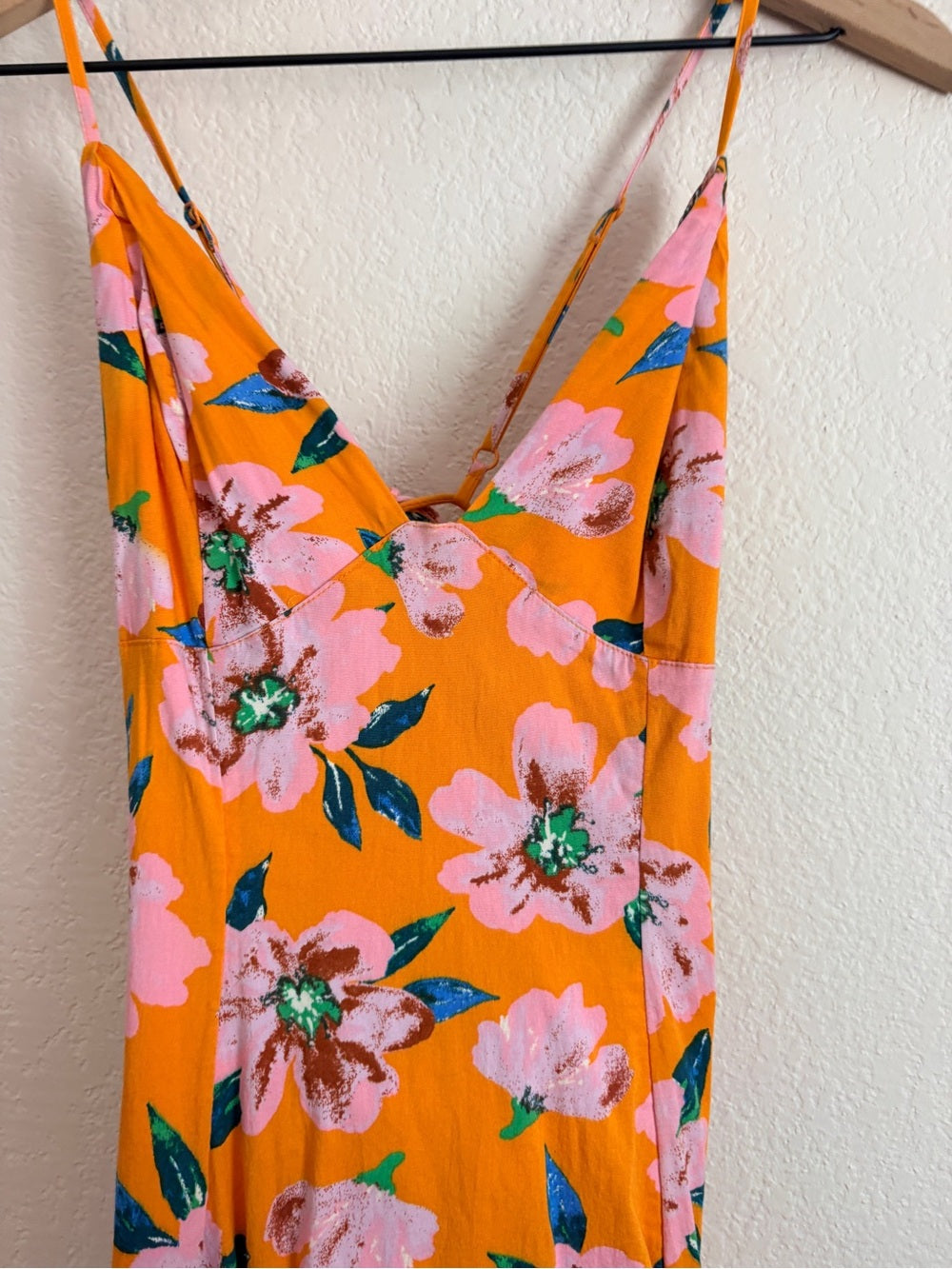 Free People Finer Things Printed Summer Floral Tie-Back Sundress (S)