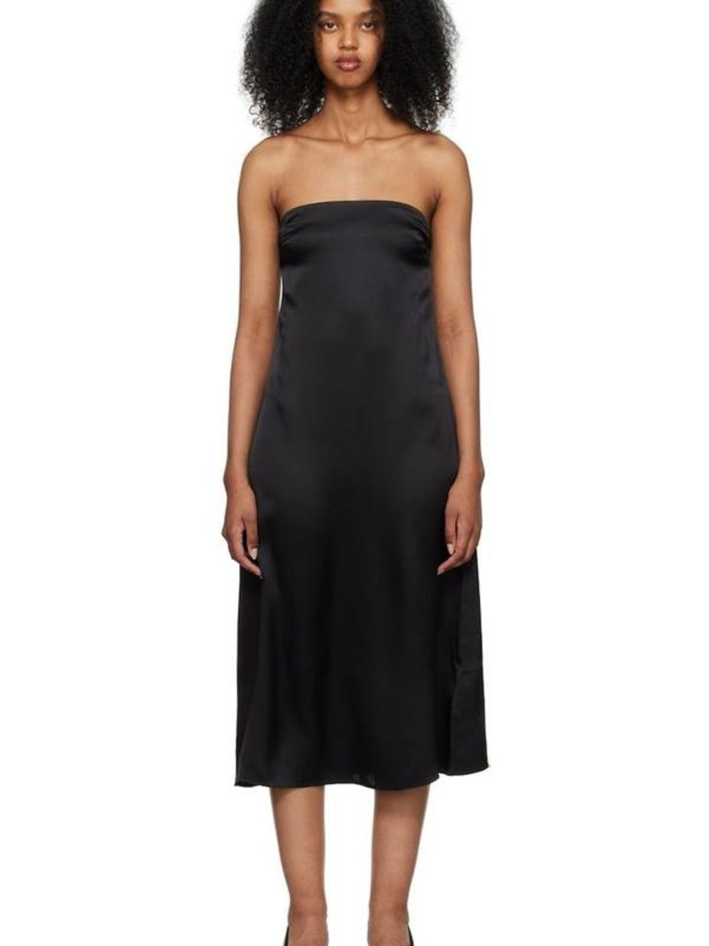 NWT Anine Bing Silk Black Megan Strapless Dress (L)