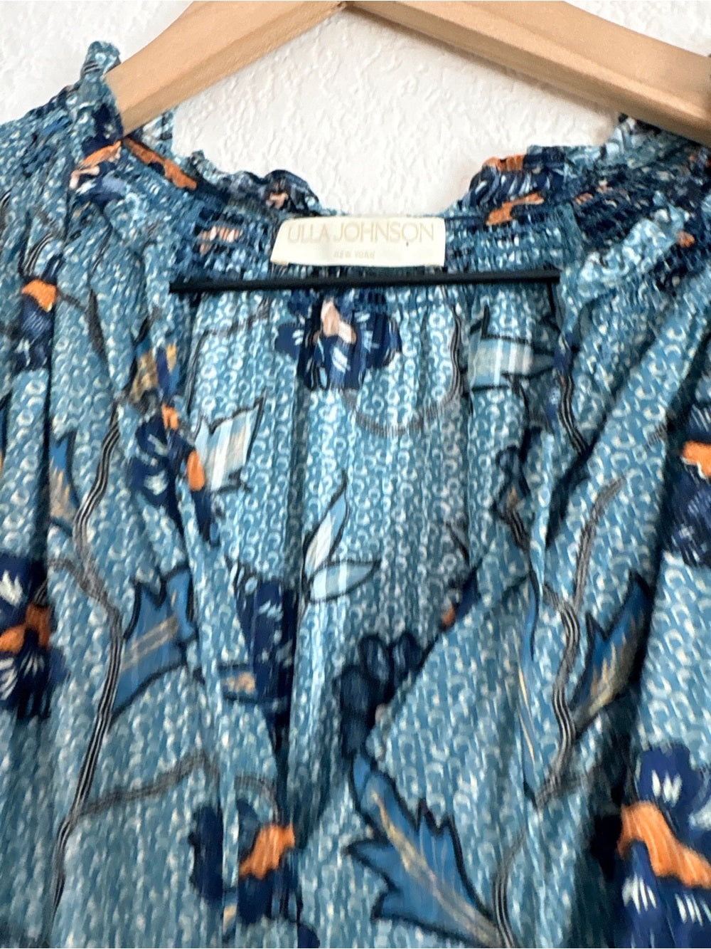 Ulla Johnson Katerina Puff-Sleeve Printed Midi Dress (M)