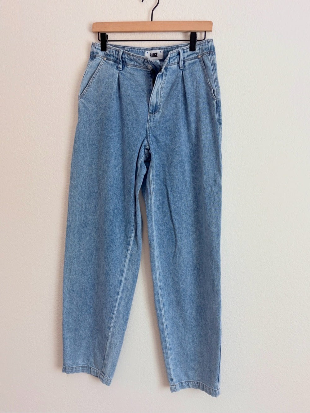 Paige Bella Pleated Trouser Jeans 100% Soft Cotton (26)