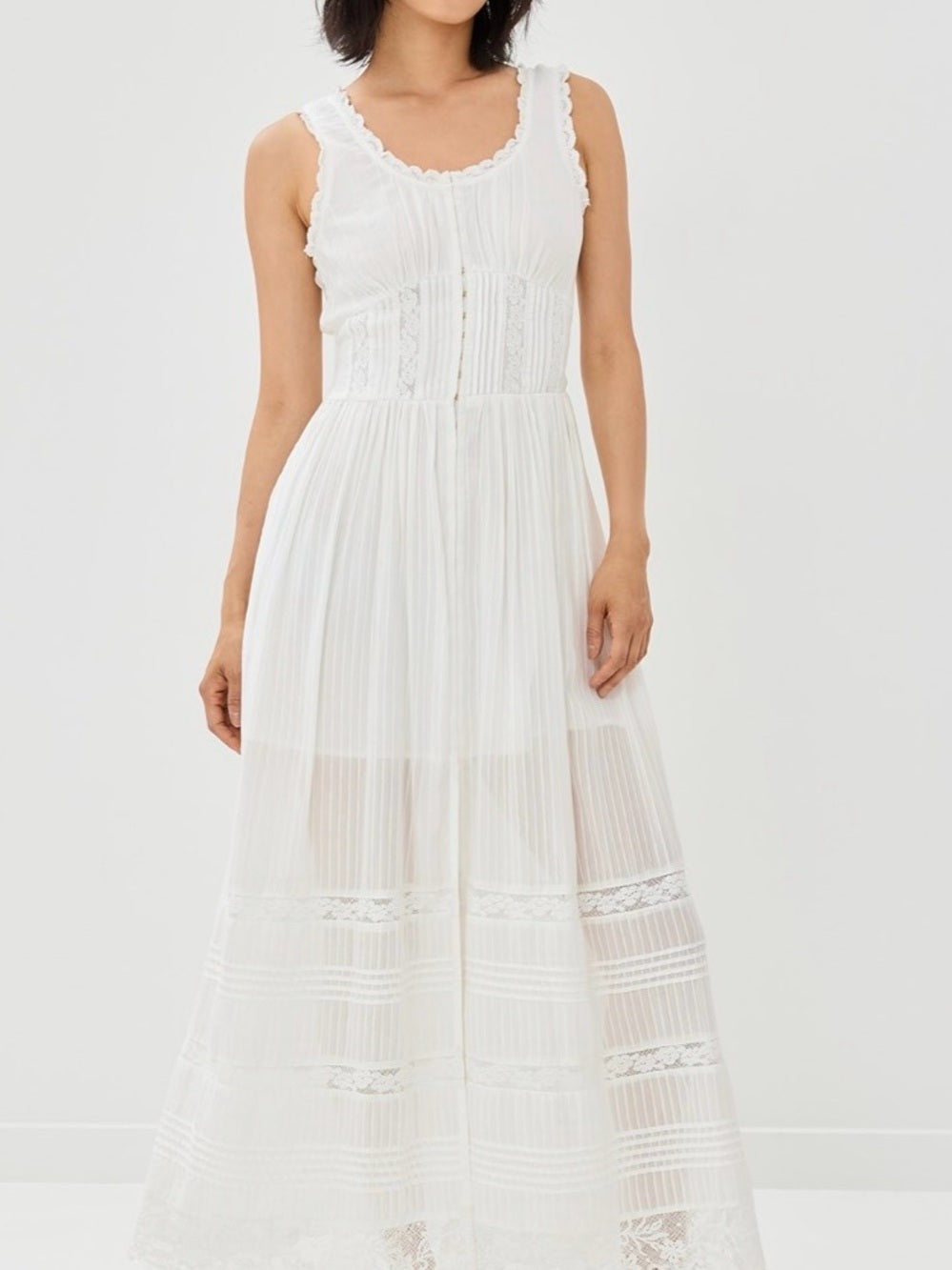 LoveShackFancy Santelle Lace Dress Coastal Cowgirl Cottagecore (8)