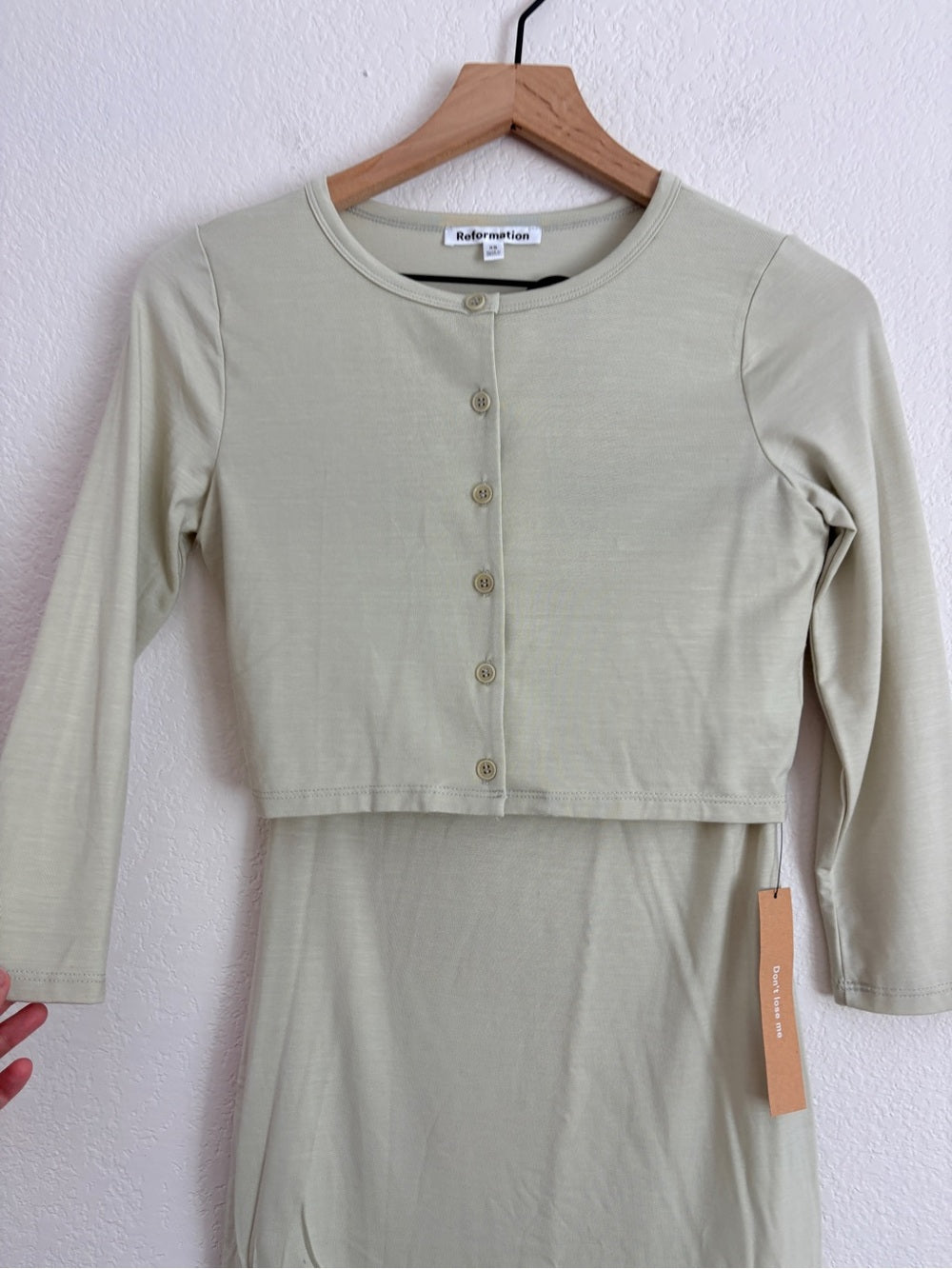 NWT Reformation Galactic Knit TwoPiece Strapless Tube Dress & Cardigan Set (XS)