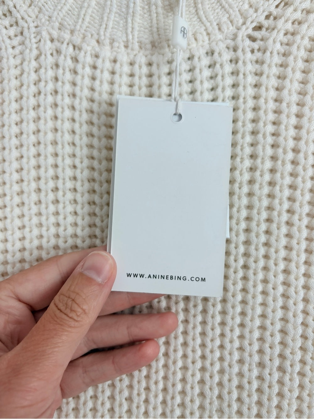 NWT Anine Bing Cable Knit Olivier Sweater in Ivory (M)