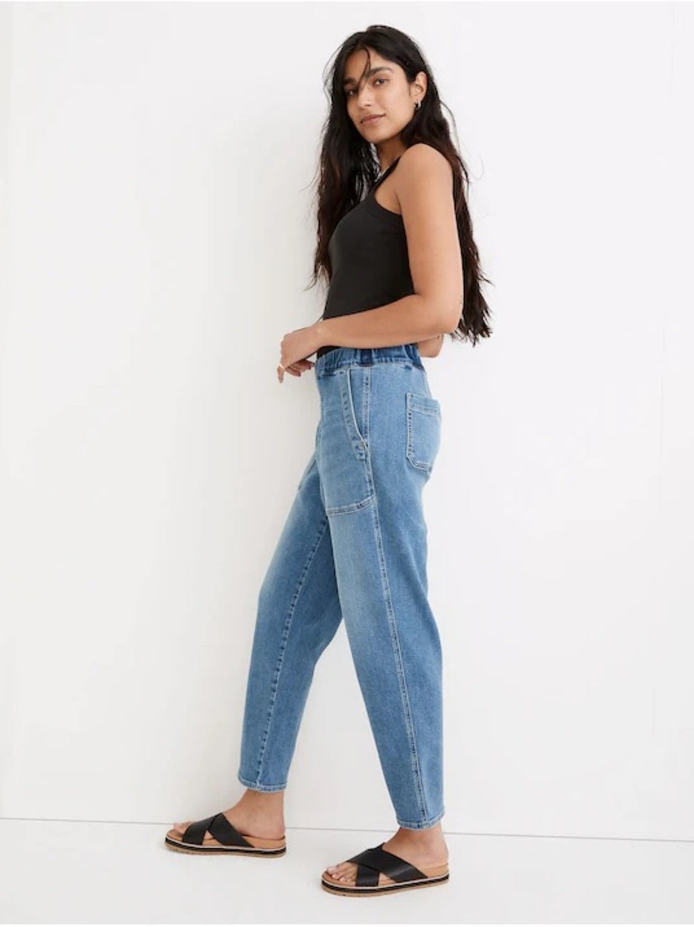 Madewell Pull-On Relaxed Jeans in Boyer Wash (S)