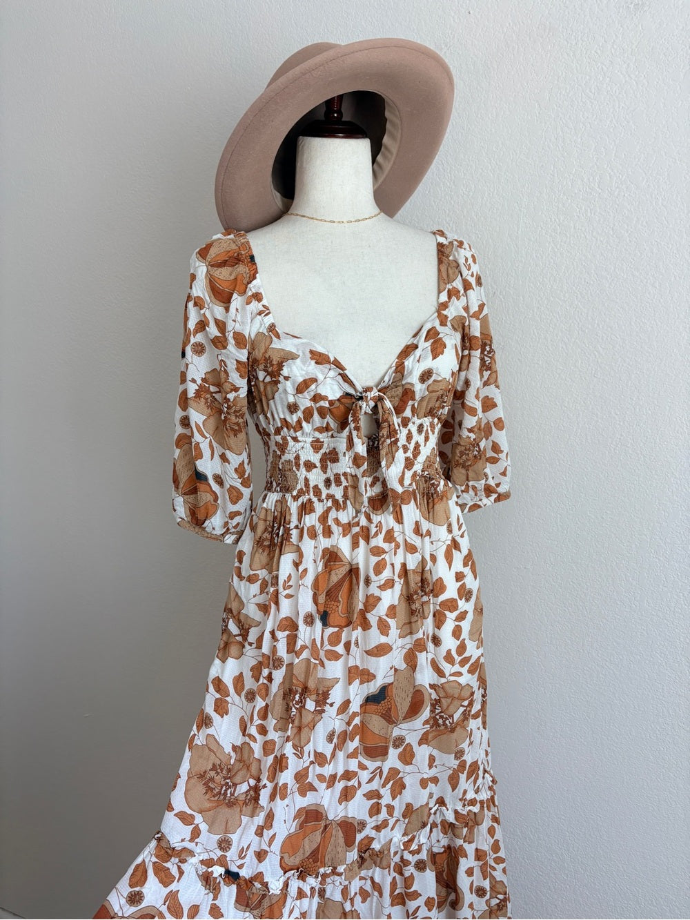 Anthropologie Tiered Floral Maxi Dress (S)